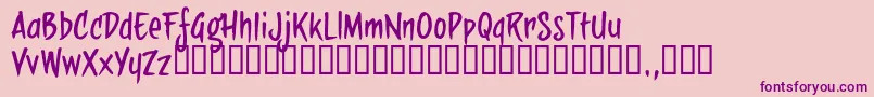 Sbbtrial Font – Purple Fonts on Pink Background