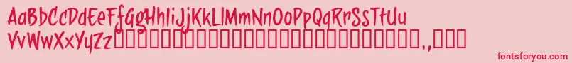 Sbbtrial Font – Red Fonts on Pink Background
