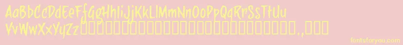 Sbbtrial Font – Yellow Fonts on Pink Background