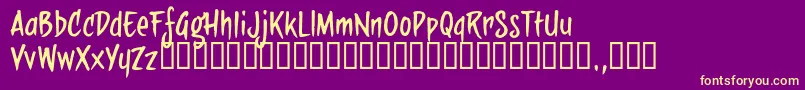 Sbbtrial Font – Yellow Fonts on Purple Background