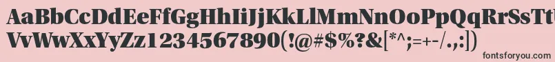 フォントUtopiastdBlackheadline – ピンクの背景に黒い文字