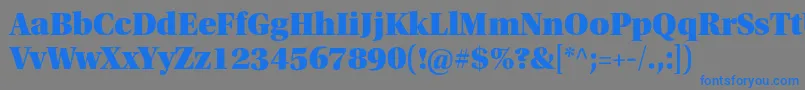 UtopiastdBlackheadline Font – Blue Fonts on Gray Background