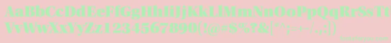 UtopiastdBlackheadline Font – Green Fonts on Pink Background