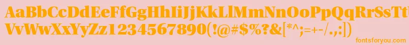 UtopiastdBlackheadline Font – Orange Fonts on Pink Background