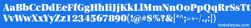 フォントUtopiastdBlackheadline – 青い背景に白い文字