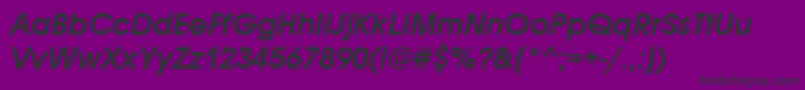 フォントAvantgardeitcttDemioblique – 紫の背景に黒い文字