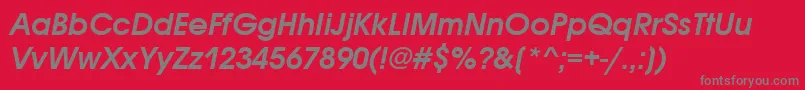 AvantgardeitcttDemioblique Font – Gray Fonts on Red Background
