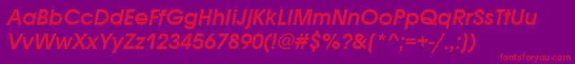 AvantgardeitcttDemioblique Font – Red Fonts on Purple Background