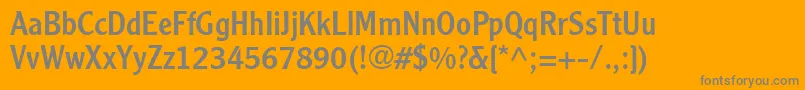 ClearfaceGothicLt55Roman Font – Gray Fonts on Orange Background