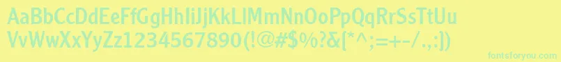 Police ClearfaceGothicLt55Roman – polices vertes sur fond jaune