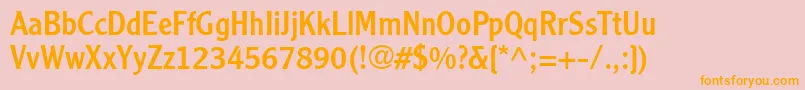 ClearfaceGothicLt55Roman Font – Orange Fonts on Pink Background