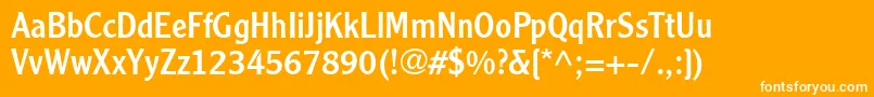 ClearfaceGothicLt55Roman Font – White Fonts on Orange Background