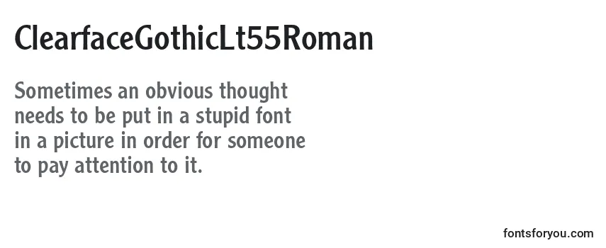 Review of the ClearfaceGothicLt55Roman Font