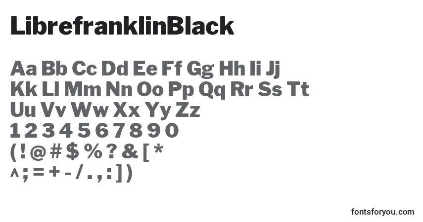 A fonte LibrefranklinBlack – alfabeto, números, caracteres especiais