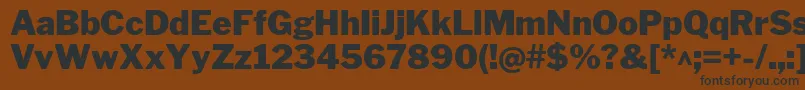 LibrefranklinBlack-fontti – mustat fontit ruskealla taustalla