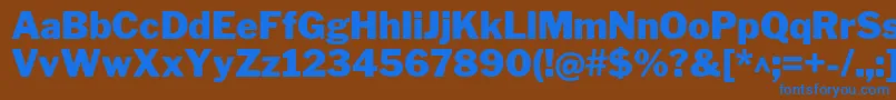 フォントLibrefranklinBlack – 茶色の背景に青い文字