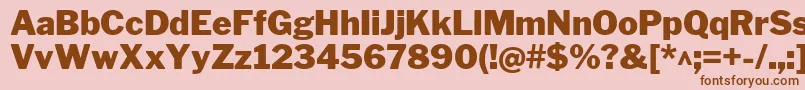 LibrefranklinBlack Font – Brown Fonts on Pink Background