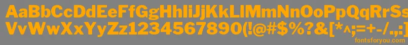 LibrefranklinBlack Font – Orange Fonts on Gray Background