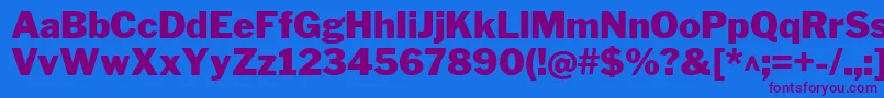 LibrefranklinBlack Font – Purple Fonts on Blue Background