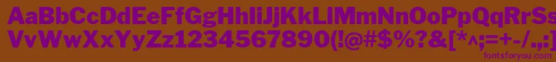 LibrefranklinBlack Font – Purple Fonts on Brown Background