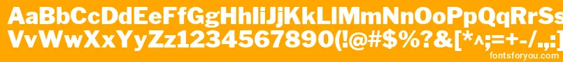 LibrefranklinBlack Font – White Fonts on Orange Background