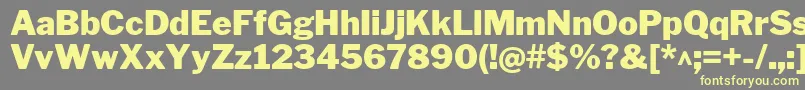 LibrefranklinBlack Font – Yellow Fonts on Gray Background