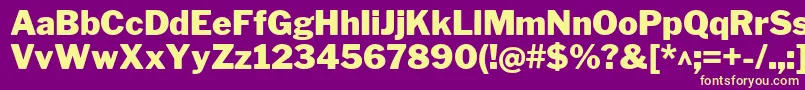 LibrefranklinBlack Font – Yellow Fonts on Purple Background