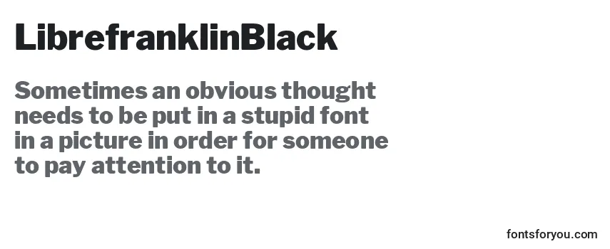 Review of the LibrefranklinBlack Font
