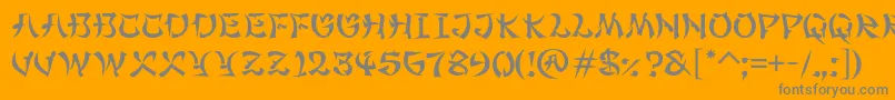 MaximageGimbadong Font – Gray Fonts on Orange Background