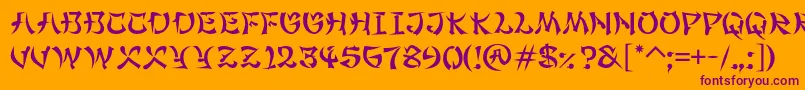 MaximageGimbadong Font – Purple Fonts on Orange Background