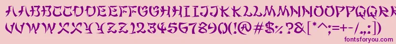 MaximageGimbadong Font – Purple Fonts on Pink Background