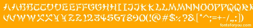 MaximageGimbadong Font – White Fonts on Orange Background