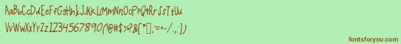 Mince Font – Brown Fonts on Green Background