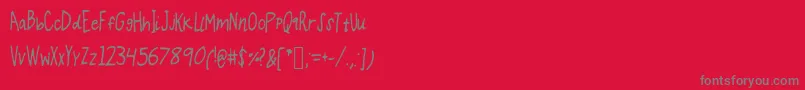 Mince-Schriftart – Graue Schriften auf rotem Hintergrund