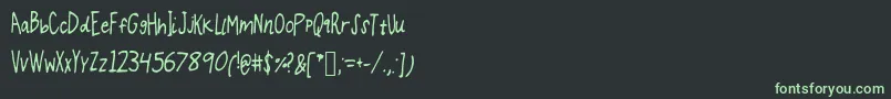 Mince Font – Green Fonts on Black Background