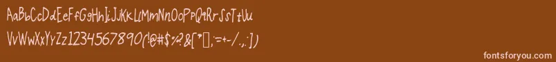 Mince Font – Pink Fonts on Brown Background