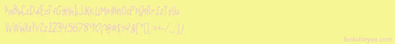 Mince Font – Pink Fonts on Yellow Background