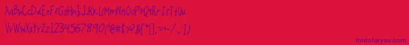 Mince Font – Purple Fonts on Red Background