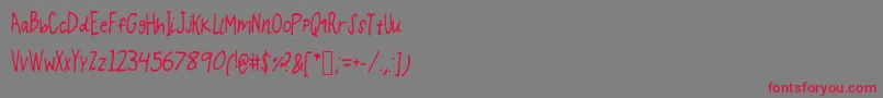 Mince Font – Red Fonts on Gray Background