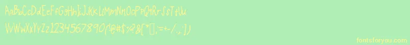 Więcej informacji o czcionce Mince Czcionka Mince – żółte czcionki na zielonym tle