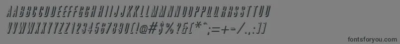 フォントGreatshadowItalic – 黒い文字の灰色の背景