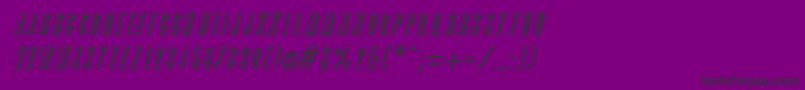 GreatshadowItalic-Schriftart – Schwarze Schriften auf violettem Hintergrund