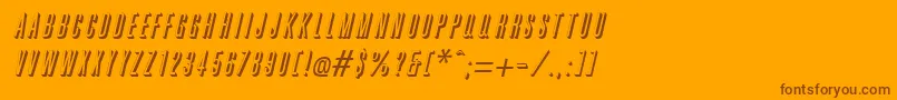 GreatshadowItalic Font – Brown Fonts on Orange Background