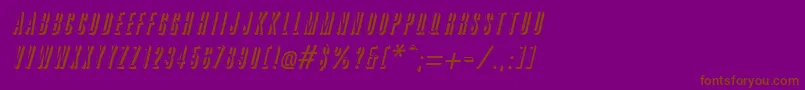 GreatshadowItalic Font – Brown Fonts on Purple Background