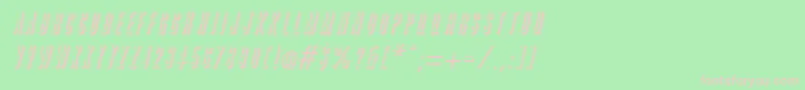 GreatshadowItalic Font – Pink Fonts on Green Background