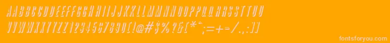 GreatshadowItalic Font – Pink Fonts on Orange Background