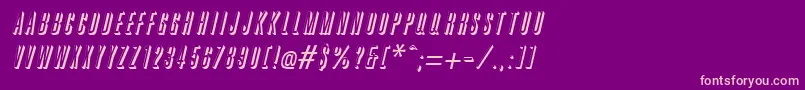 GreatshadowItalic Font – Pink Fonts on Purple Background