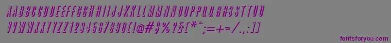 Шрифт GreatshadowItalic – фиолетовые шрифты на сером фоне