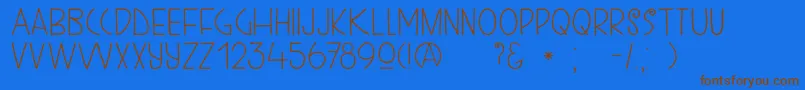 DkKunstschau Font – Brown Fonts on Blue Background