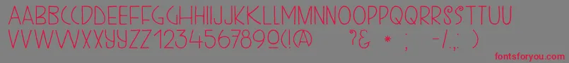DkKunstschau Font – Red Fonts on Gray Background